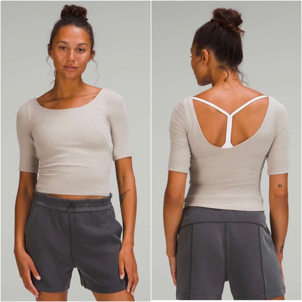 Lululemon Ribbed Micro-Modal Half Sleeve Tee